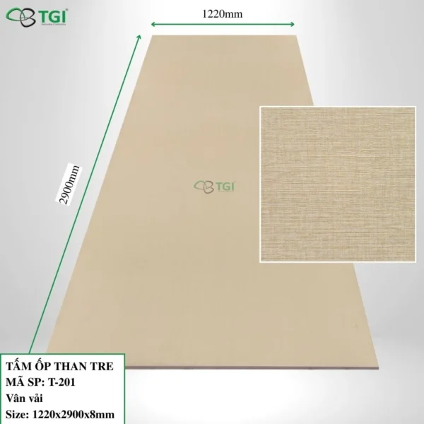 Tam op than tre 8mm mặt trước