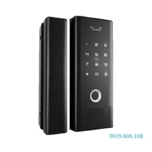 Khóa cửa kính vân tay mặt trước