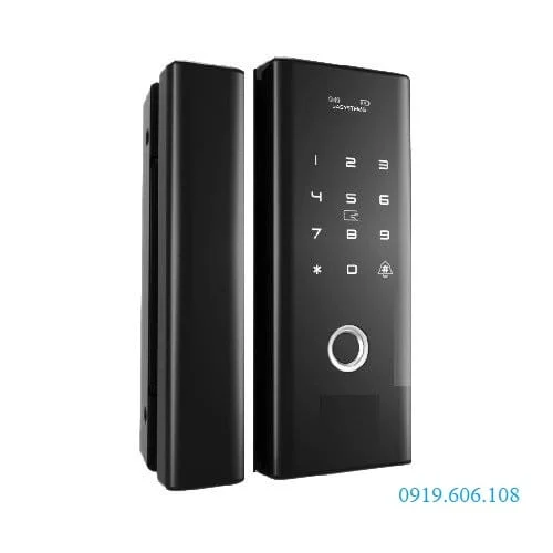 Khóa cửa kính vân tay mặt trước