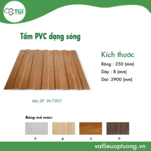 Tấm ốp pvc sóng mặt trước