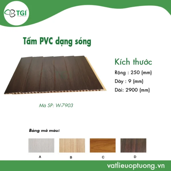 Tam op pvc dang song w-7903 mặt trước