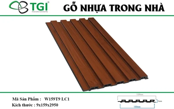 Go nhua composite trong nha mặt trước