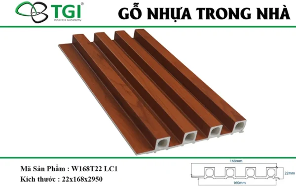 Gỗ nhựa composite trong nhà mặt trước