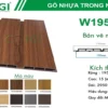 Gỗ Nhựa Composite Trong Nhà W195T15 mặt sau