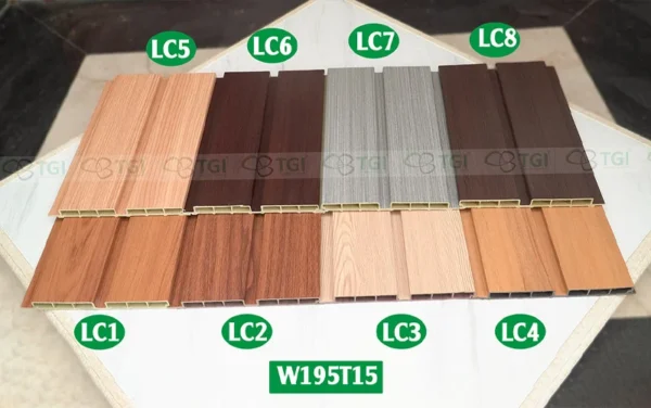 Gỗ Nhựa Composite Trong Nhà W195T15 thu gọn