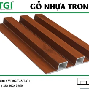 Gỗ nhựa composite w202t28 mặt trước