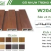 Gỗ Nhựa Composite Trong Nhà W204T15 mặt sau