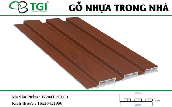 Go nhua composite mặt trước
