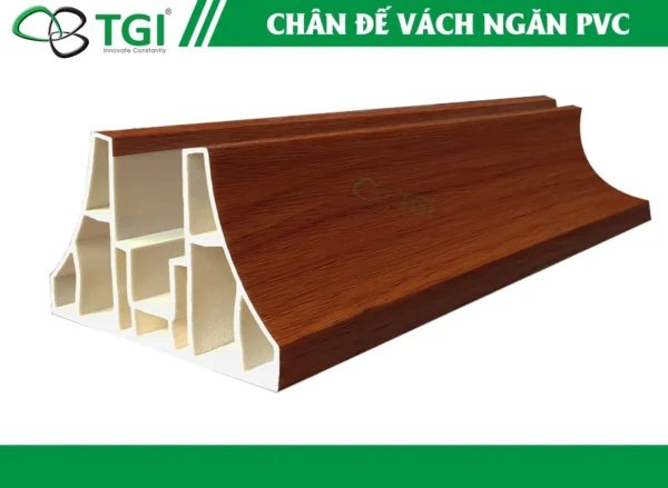Chân đế vách ngăn pvc mặt trước