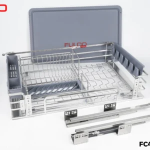 Ray âm giảm chấn 450 inox mặt trước