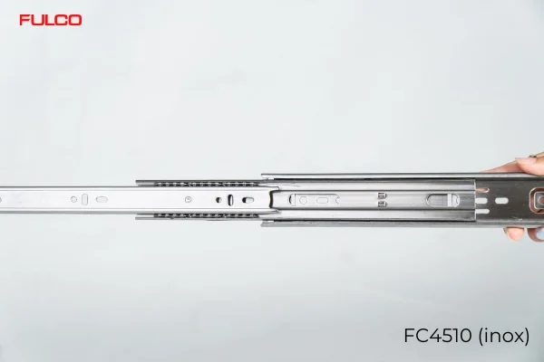 RAY BI 3 TẦNG CÓ GIẢM CHẤN, BẢN RỘNG 45mm Fulco FC4510 (inox) phóng to