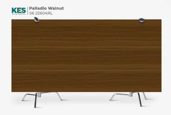 MDF phủ Melamine Palladio Walnut KES S6 22604RL mặt sau