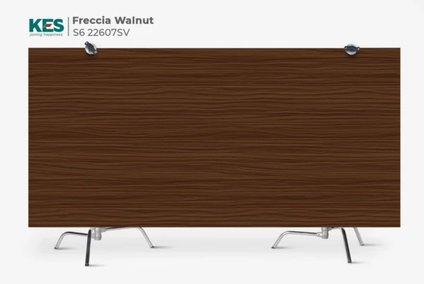 MDF phủ Melamine Freccia Walnut KES S6 22607SV mặt sau