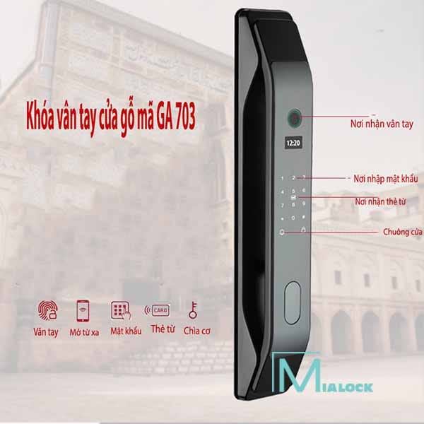Khóa Cửa Gỗ Pull/Push Mialock 5in1 MIA-W703PC cận cảnh