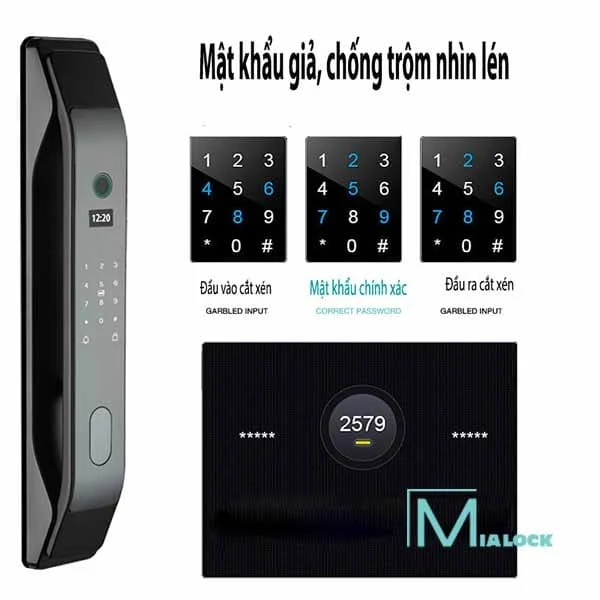 Khóa Cửa Gỗ Pull/Push Mialock 5in1 MIA-W703PC mặt sau
