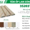 Tấm Ốp Lam Sóng PVC – 3S203T15 mặt sau
