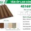 Tấm Ốp Lam Sóng PVC – 4S169T24 mặt sau