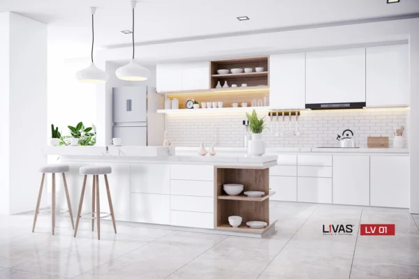 Tấm Acrylic No Line LV01 White mặt sau