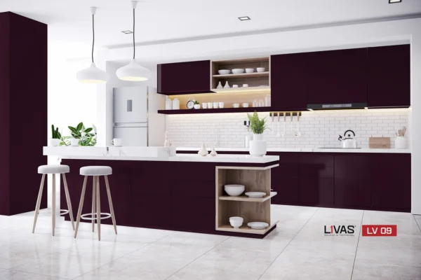 Tấm Acrylic No Line LV09 Violet mặt sau