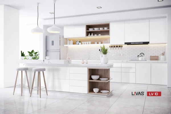 Tấm Acrylic No Line LV10 White Metallic mặt sau