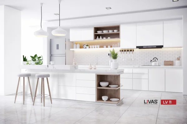 Tấm Acrylic No Line LV11 Arctic White mặt sau