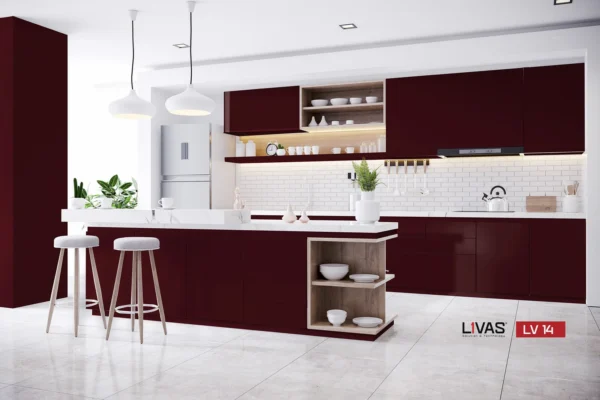 Tấm Acrylic No Line LV14 Burgundi mặt sau