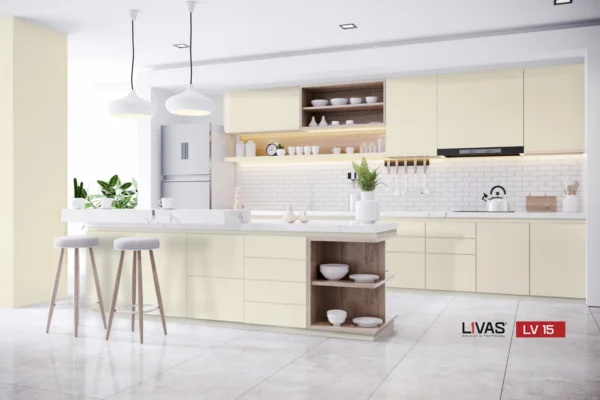 Tấm Acrylic No Line LV15 Vanilla Cream mặt sau