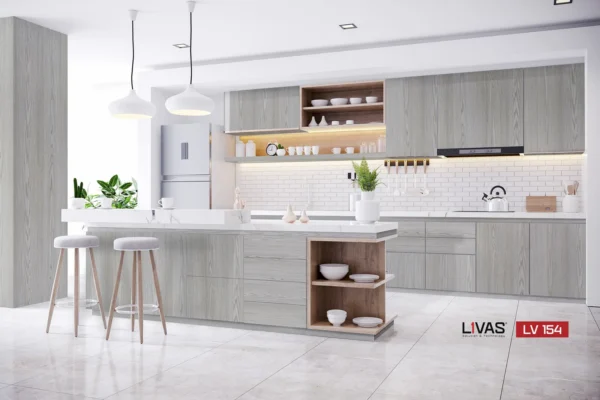 Tấm Acrylic No Line LV154 Grey Veins mặt sau