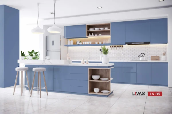 Tấm Acrylic No Line LV35 Slate Blue mặt sau
