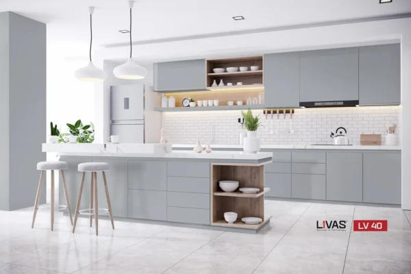 Tấm Acrylic No Line LV40 Grey mặt sau