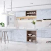 Tấm Acrylic No Line LV53 White Marble New cận cảnh
