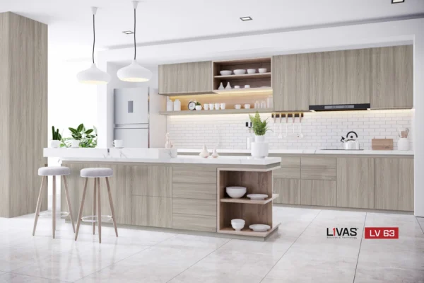 Tấm Acrylic No Line LV63 Salisbury Oak mặt sau