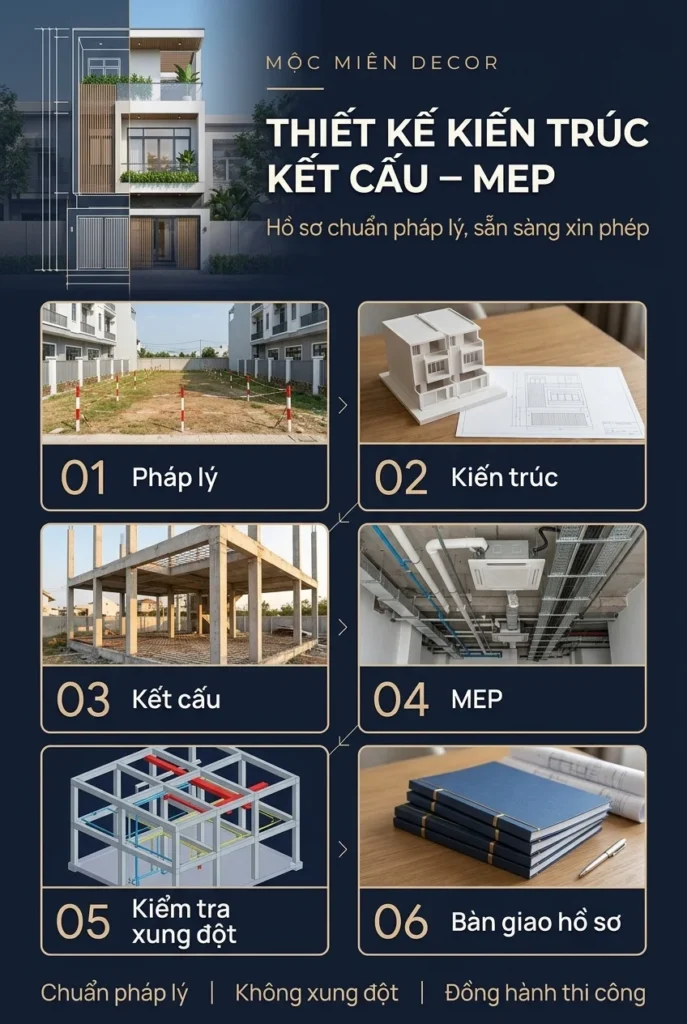 Kiến trúc — MEP — kết cấu