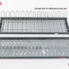 GIÁ BÁT ĐĨA TỦ TRÊN INOX OVAL 304 Fulco 7GAC36VIDJ phía dưới