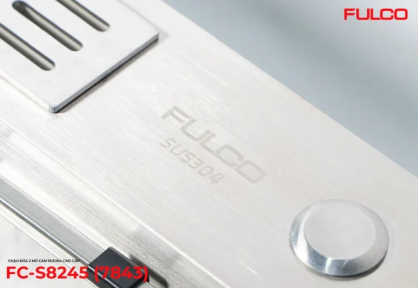 CHẬU RỬA 2 HỐ CÂN SUS304 CAO CẤP Fulco FC-S8245 phóng to