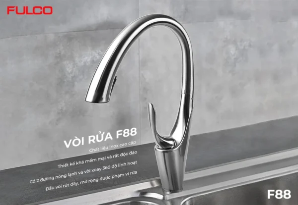 Vòi rửa fulco f88 mặt trước