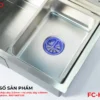 CHẬU RỬA 1 HỐ NANO CAO CẤP Fulco FC-H8046 mặt sau