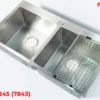 CHẬU RỬA 2 HỐ CÂN SUS304 CAO CẤP Fulco FC-V8245 mặt sau