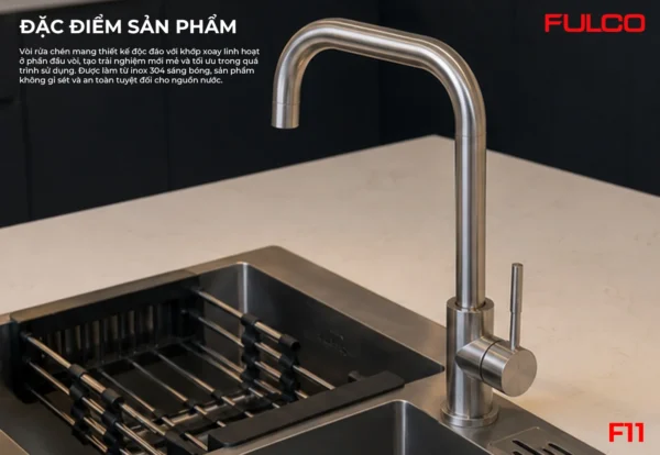 VÒI RỬA Fulco F11 mặt sau
