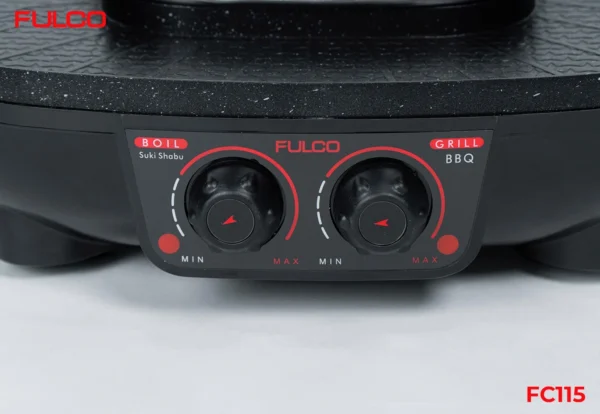 NỒI LẨU NƯỚNG 2 IN 1 Fulco FC115 mặt sau