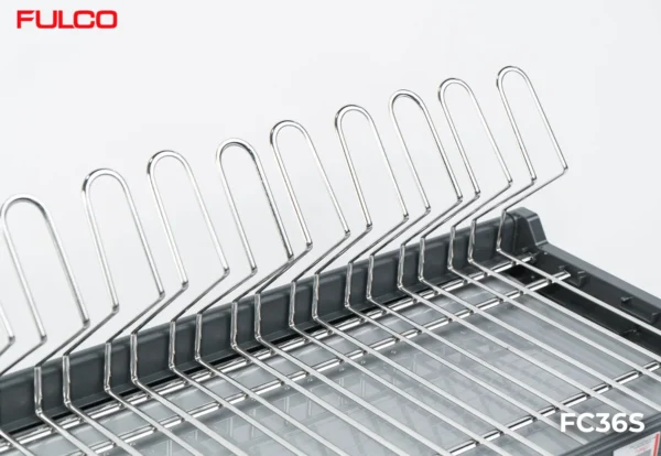 GIÁ BÁT ĐĨA TỦ TRÊN INOX OVAL 304 Fulco 7GAC36VIDJ thu gọn