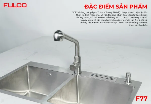 VÒI RỬA Fulco 1QRFIGTWUL mặt sau