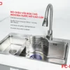 Bộ chậu vòi rửa 1 hố mặt trước