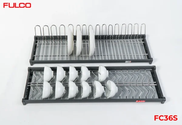 GIÁ BÁT ĐĨA TỦ TRÊN INOX OVAL 304 Fulco 7GAC36VIDJ phóng to