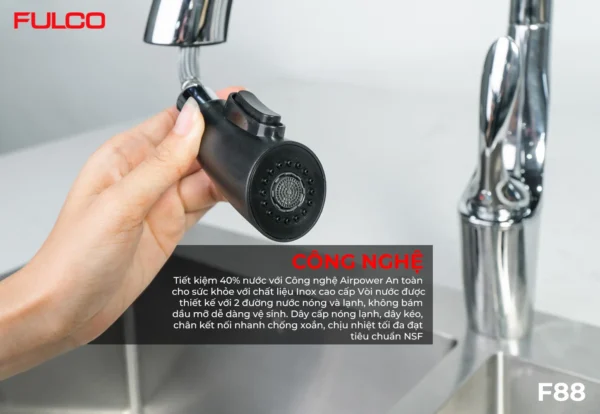 VÒI RỬA Fulco F88 mặt sau