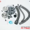 CHẬU RỬA 2 HỐ CÂN ÂM BÀN SUS304 Fulco FC-T7843 thu gọn