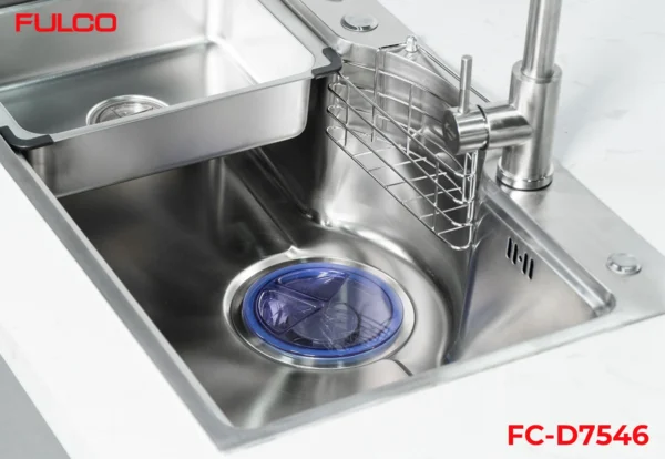BỘ CHẬU VÒI RỬA1 HỐ INOX304 XƯỚC MỜ CAO CẤP Fulco FC-D7546 tổng quan