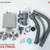 CHẬU RỬA 2 HỐ CÂN SUS304 CAO CẤP Fulco FC-S8245 mặt sau