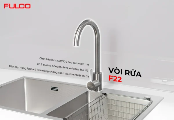 Vòi rửa fulco f22 mặt trước