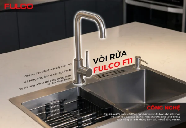 Vòi rửa fulco f11 mặt trước